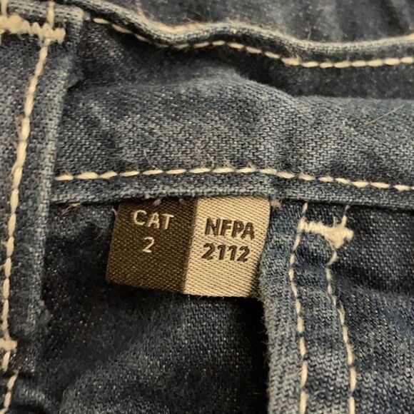 Carhartt Relaxed Fit Flame Resistant Denim Blue Jeans Mens 40 x 30 - Picture 10 of 15